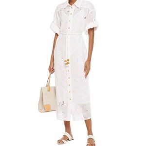 NWT Zimmermann Belted Broderie Anglaise Midi Shirt dress